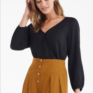 The Gathered Sleeve Wrap Top